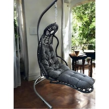 Elit Bahçe Ve Balkon Salıncağı Tek Kişilik Antrasit Antrasit