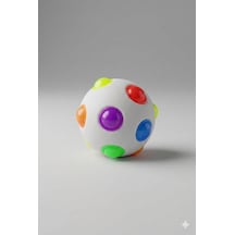 Disco Fever Darbeye Duyarlı Işıklı Kedi Topu 6 Cm Zıplayan Hareketli Kedi Oyuncağı