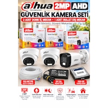 3'lü 2mp Ahd Full Color Renkli Gece Görüş Kamera Seti