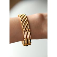 Yenigün Kuyumculuk 14 Ayar Altın 5 Li Ajda Bilezik Modeli Kelepçe Klp15937 Sarı Altın