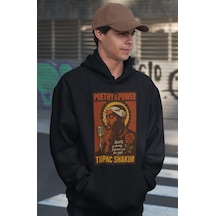 Sevbano Tasarım Tupac Shakur Rapper Baskılı Unisex Oversize 2pac Şarkıcı Siyah