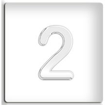 4.2 Cm Metal Krom Kapı Numarası - Kendinden Yapışkanlı No 2