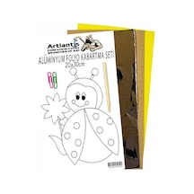 Alüminyum Folyo Kabartma Seti 20x30 Cm Deney Malzemesi 1 Paket Aliminyum Folyo Seti Kabartma Sarı