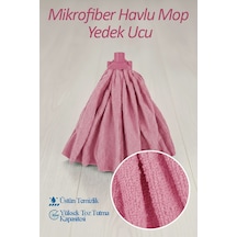 Mikrofiber Paspas Mop Yedek Ucu 1 Adet Kaliteli Mikrofiber Paspas Laminant Parke Seramik Fayans Mermer Temizlik Bezi Pembe