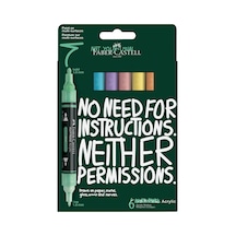 Multimark Akrilik Markör,pastel,6'lı,çift Uçlu,çok Amaçlı,konik Uç,sınırsız Kullanım Çeşitliliği Çok Renkli