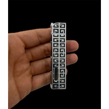 Gümüş Siyah Desenli Pürmüzlü Metal Çakmak 109371