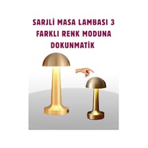 Taşınabilir Dokunmatik Led Lamba Sıcak &amp Soğuk Işık Ayarı Altın