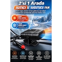 12v Araç İçi Cam Buğu Çözücü Isıtıcı Fan 2 Si 1 Arada Sıcak Soğuk Hava Üfleyici Buz Çözücü