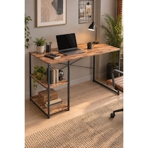 Sulorahome Raflı Çalışma Masası Kahverengi 120 Cm