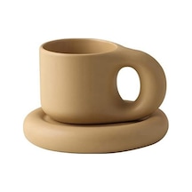 Metabagua Seramik Kupa Tombul Kahve Kupa Sevimli Çay Bardağı Tabağı İle Yenilik Sevimli Yağ Kolu Bardak Seti Ev Dekor Ofis Için Wd2k2p Beyaz