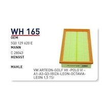 Wunder 5q0129620e Hava Filtresi - Vw Golf 7 / Passat B8 / Tiguan / Audi A3 1.6-2.0 Tdı