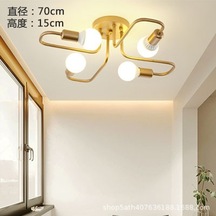 İskandinav Yaratıcı Kişilik Işık Lüks Restoran Lambası Basit Modern Altın