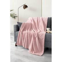 Wellsoft Battaniye-pudra Tv Battaniyesi- Peluş Polar Yumuşak Battaniye-110x160 Cm Pudra Pudra