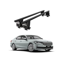 Royal Skoda Superb 2015 Ve Sonrası Uyumlu Siyah Kilitli Ara Atkı Port Bagaj Tavan Barı