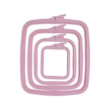 Nurge Pembe Renk Plastik Kare Kasnak 4 Lü Set