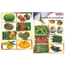 meyve ve sebzeler sticker çıkartma 8 yap.64 resim 4x4 ebat