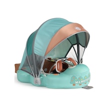 Mambobaby Yüzme Simidi - Holiday Tree, Emniyetli, Gölgelikli Ve Ayak Destekli