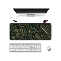 Sonictouch Klavye Mousepad 40x90cm Dikişsiz Pürüzsüz Sıvı Geçirmez Kaymaz Taban Zümrüt Bahçe