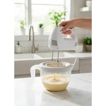 Gri, Kapaklı Mikser Kabı Kaydırmaz Tabanlı 2 Litre Gri