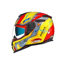 Nexx Sx.100 Gıgabot Kırmızı-Sarı Full Face Motosiklet Kaskı