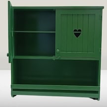 Hobi Adn 90356 Mutfak Dolap Terek Kalp Kapaklı Ahşap Mdf Parlak Yeşil El Yapım