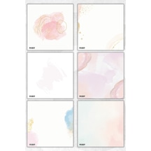 Çiçek Bloknot - 9 9 Cm Ebat- 50 Yaprak - Notepad - Memopad - Çizgisiz Not Kağıdı- To Do List