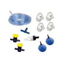 Akvaryum Hava Motoru Seti - 5m Hava Hortumu, Vana, Çekvalf, Ek, Hava Taşı 2pcs Mixed