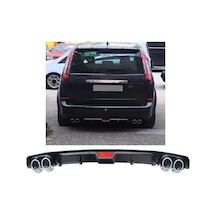 Ford C Max Uyumlu Body Kit Difüzör 4 Çıkış Siyah Yuvarlak