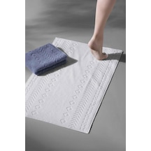 Oscuro Bathmat Sky - Ekstra Yumusak, Modern %100 Pamuk 50X75Cm. A Beyaz