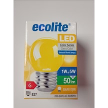 Ecolite Led Color G45 Sarı 1w E27 Gece Lambası 3'lü Paket