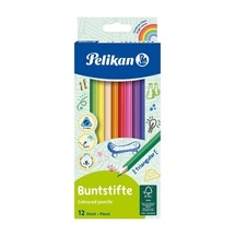Pelikan Üçgen Kuru Boya Kalemi 12 Li 700115 Çok Renkli