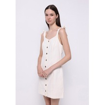 Colins Slim Fit Kadın Beyaz Elbise Cl1073065 Q1.v1 Ofw Beyaz