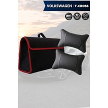 Volkswagen Tcross Uyumlu Siyah Renk Koltuk Yastığı Bagaj Çantası Lüks Model