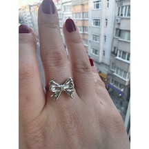 Fiyonk Gotik Tarz Kız Ayarlanabilir Gotik Yüzük Gümüş