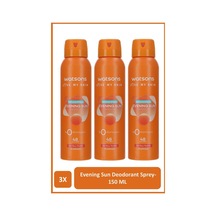 Watsons Evening Sun Deodorant Sprey Pudrasız 150 Ml X3
