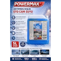Powermax Antifrizli Kışlık Cam Suyu 5l Soğuk Havalarda Etkili Cam Temizliği