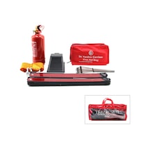 2li Set 4 Gen Çanta 7pcs + 38pcs Oto Trafik Seti + İlk Yardım Seti Yangın Tüpü 1kg 2pcs Reflektör Bez Kemer Çekme Halat 2.9mt Araç Takoz Buz Kazıma Set Çantası 4741