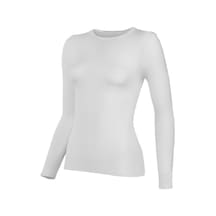 3 Adet Yıldız Bayan Likralı Uzun Kollu T-shirt Fanila Beyaz 2145 Beyaz