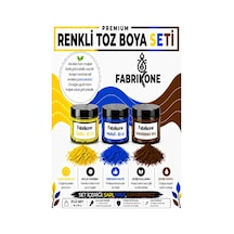 3'lü Set Premium Parafin Soya Wax Toz Mum Boyası Hobi Seti - 10 Cc Sarı, Mavi, Kahverengi Bkfab3srmkh10g Karışık