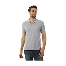 Mervem Lakos T-Shirt Polo Yaka Gri