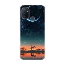 Oneplus Nord N10 Kılıf Silikon Desen Özel Seri Ay Ve Kız 1720
