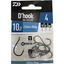 Daiwa D'hook Chinu Ring No:4 Black Nikel Olta İğnesi 10 Adet