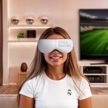 Real Madrıd I Rm Infınıty Real Madrıd'den Resmi Masaj Gözlükleri I Vibromasajlı Göz Ve Yüz Masajı I Pressoterapi I Isıtma I Entegre Hoparlörler I Resmi Real Madrıd Marşları