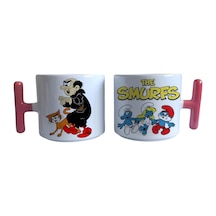 Ghostbusters Gargamel Ve Şirinler Kahve Fincanı- Mug Beyaz