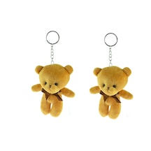 Pelüş Ayıcık Anahtarlık İkili Set Kahverengi 12 Cm