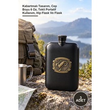3 Adet Paslanmaz Çelik Matara Kabartmalı Tasarım, Cep Boyu 6 Oz, Tekli Portatif Kullanım, Hip Flask Ve Flask