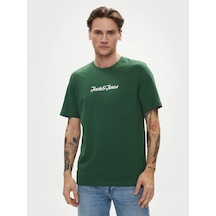 Jack & Jones Jjhenry Tee Ss Crew Neck Erkek T-shirt-28083-koyu Yeşil