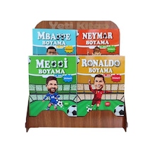 Futbolcular Boyama Kitapları Standı Kasa Önü 125 Kitap