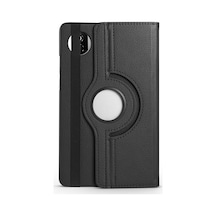 Honor Pad X7 2025 8.7 Jms-w09-jms-l09 Uyumlu 360 Dönebilen Standlı Pu Deri Tablet Kılıfı - Siyah - T40596