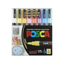 Uni Pc-3m/8c Sc Posca Su Bazlı Poster Markörü Soft 09-1.3mm Renk 8li Set